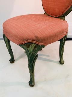 Serge Roche Set of Six Chairs with Carved Wood Frames in the Manner of Serge Roche - 1072763