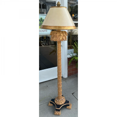 Serge Roche Style Giltwood Palm Tree Floor Lamp - 3493061