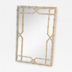 Serge Roche WHITE FAUX BAMBOO MIRROR IN THE MANNER OF SERGE ROCHE - 2259195