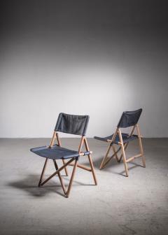 Sergio Asti Pair of folding chairs by Sergio Asti for Zanotta Italy - 2577977