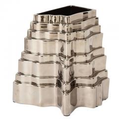 Sergio Asti Sergio Asti Collina Vases Ceramic Metallic Silver Chrome Signed - 2754426