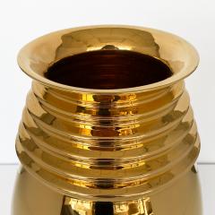 Sergio Asti Sergio Asti Gold Ceramic Toky BKK Vase by Superego - 1408276
