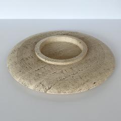 Sergio Asti Two Piece Travertine Centerpiece Bowl by Sergio Asti for UP UP - 1230173