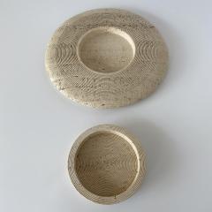 Sergio Asti Two Piece Travertine Centerpiece Bowl by Sergio Asti for UP UP - 1230208