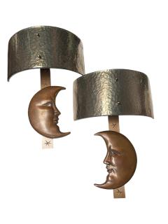 Sergio Bustamante 1970s Bronze and glass sconces by Sergio Bustamente - 4504698