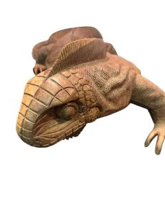 Sergio Bustamante HAND CARVED IGUANA SCULPTURE BY SERGIO BUSTAMANTE - 4409954