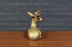 Sergio Bustamante Mexican Modernist Brass Copper Deer Sculpture by Sergio Bustamante - 4573851