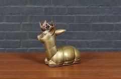 Sergio Bustamante Mexican Modernist Brass Copper Deer Sculpture by Sergio Bustamante - 4573853