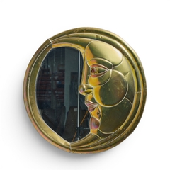 Sergio Bustamante Sergio Bustamante Mid Century Brass Moon Mirror - 4754306