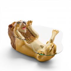 Sergio Bustamante Sergio Bustamante Style SerMel Mid Century Tonal Papier m ch Lion Coffee Table - 4687996