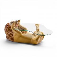 Sergio Bustamante Sergio Bustamante Style SerMel Mid Century Tonal Papier m ch Lion Coffee Table - 4689034