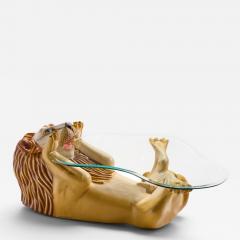 Sergio Bustamante Sergio Bustamante Style SerMel Mid Century Tonal Papier m ch Lion Coffee Table - 4689063