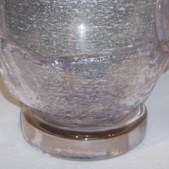 Sergio Costantini 1990s Costantini Italian Pair of Silver Gray Pink Murano Alexandrite Glass Vases - 742789
