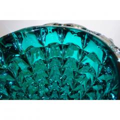 Sergio Costantini Costantini Italian Pair of Rostrato Blue Green Teal Murano Glass Modern Vases - 1274330