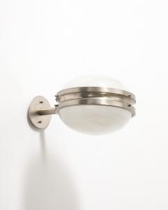 Sergio Mazza Glass and Chromed Steel Gamma Sconces by Sergio Mazza Italy c 1960 - 3900481