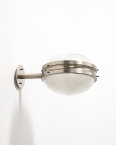 Sergio Mazza Glass and Chromed Steel Gamma Sconces by Sergio Mazza Italy c 1960 - 3900483