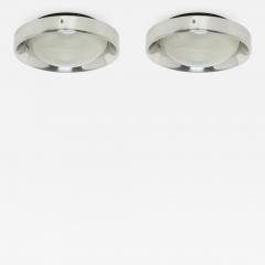 Sergio Mazza Midcentury modern flush mount ceiling light Italy circa 1960s - 4800757