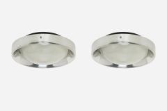 Sergio Mazza Midcentury modern flush mount ceiling light Italy circa 1960s - 4800758