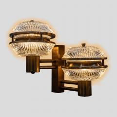 Sergio Mazza Pair Of Flying Saucers Wall Lights Attributed To Sergio Mazza - 3604993