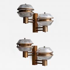 Sergio Mazza Pair Of Flying Saucers Wall Lights Attributed To Sergio Mazza - 3610684