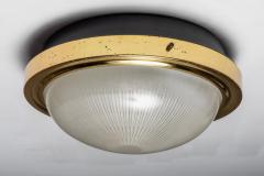 Sergio Mazza Pair of 1960s Sergio Mazza Brass Glass Wall or Ceiling Lights for Artemide - 741790