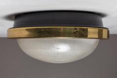 Sergio Mazza Pair of 1960s Sergio Mazza Brass Glass Wall or Ceiling Lights for Artemide - 741792