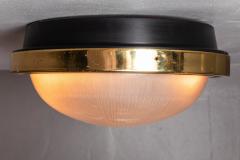 Sergio Mazza Pair of 1960s Sergio Mazza Brass Glass Wall or Ceiling Lights for Artemide - 741793