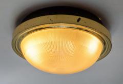 Sergio Mazza Pair of 1960s Sergio Mazza Brass Glass Wall or Ceiling Lights for Artemide - 741796
