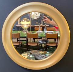 Sergio Mazza Pair of Sergio Mazza Round Mirrors Golden Aluminum Italian Design 1960s Satin  - 1211037