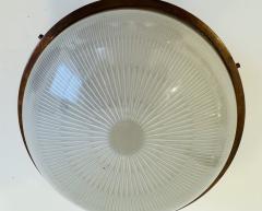 Sergio Mazza Pair of Sergio Mazza Sigma Flush Lights Italian Mid Century - 4330670