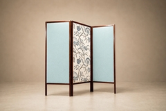 Sergio Rodrigues 3 Panel Screen in Brazilian Rosewood Upholstered Fabrics by Sergio Rodrigues - 4694244