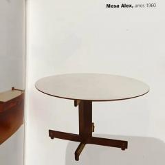 Sergio Rodrigues Alex Dining Table in Hardwood Glass by Sergio Rodrigues 1960s - 3299014