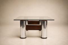 Sergio Rodrigues Amelia Coffee Table in Rosewood Chrome Plated Metal by Sergio Rodrigues - 4599805