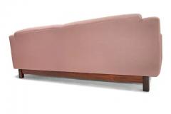 Sergio Rodrigues Brazilian Modern 3 Seat Sofa in Salmon Linen Hardwood Sergio Rodrigues 1960 - 3186992