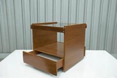 Sergio Rodrigues Brazilian Modern Bar Cart in Hardwood with Shelf by Sergio Rodrigues c 1960s - 3821255