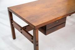 Sergio Rodrigues Brazilian Modern Desk in Hardwood with Floating Drawers Sergio Rodrigues 1960s - 3187019