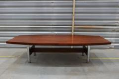 Sergio Rodrigues Brazilian Modern Dining or Conference Table in Hardwood Metal Sergio Rodrigues - 3357489