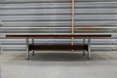 Sergio Rodrigues Brazilian Modern Dining or Conference Table in Hardwood Metal Sergio Rodrigues - 3357499