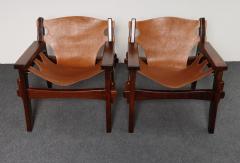 Sergio Rodrigues Brazilian Modern Kilin Lounge Chairs in Leather Jacaranda by Sergio Rodrigues - 4793946