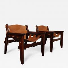 Sergio Rodrigues Brazilian Modern Kilin Lounge Chairs in Leather Jacaranda by Sergio Rodrigues - 4795910