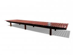 Sergio Rodrigues Brazilian Modern Mucki bench in Rosewood Sergio Rodrigues 1958 - 4416852