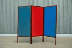 Sergio Rodrigues Brazilian Modern Room Divider in Hardwood Leather by Sergio Rodrigues 1960s - 3186481