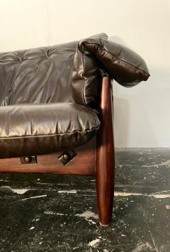 Sergio Rodrigues Brazilian Modern Sheriff Sofa in Espresso Leather by Sergio Rodrigues - 3780268