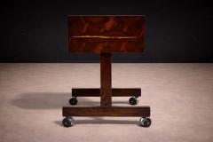 Sergio Rodrigues Console on wheels in Rosewood Chrome Wheels Sergio Rodrigues 1960s - 4635500