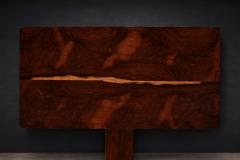 Sergio Rodrigues Console on wheels in Rosewood Chrome Wheels Sergio Rodrigues 1960s - 4635512