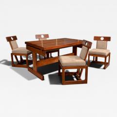 Sergio Rodrigues Cuiaba Dining Set in Hardwood Sergio Rodrigues 1970s Lot 477 478 - 4627605