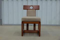 Sergio Rodrigues Cuiaba Set of of 4 Chairs in Hardwood and Fabric by Sergio Rodrigues 1970 s - 3488482