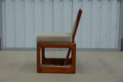 Sergio Rodrigues Cuiaba Set of of 4 Chairs in Hardwood and Fabric by Sergio Rodrigues 1970 s - 3488484