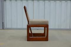 Sergio Rodrigues Cuiaba Set of of 4 Chairs in Hardwood and Fabric by Sergio Rodrigues 1970 s - 3488514