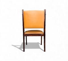 Sergio Rodrigues Dining Chairs in Rosewood Leather Sergio Rodrigues for Bloch 1960s - 4431826